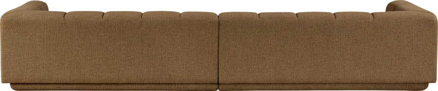 Meridian Furniture - Modari 153.5" Fabric Upholstered 2 Piece Modular Sofa - 143Brown-S2A - GreatFurnitureDeal