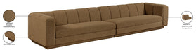 Meridian Furniture - Modari 153.5" Fabric Upholstered 2 Piece Modular Sofa - 143Brown-S2A - GreatFurnitureDeal