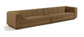 Meridian Furniture - Modari 153.5" Fabric Upholstered 2 Piece Modular Sofa - 143Brown-S2A - GreatFurnitureDeal