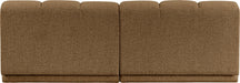 Meridian Furniture - Modari 80" Fabric Upholstered 2 Piece Armless Modular Sofa - 143Brown-S2B - GreatFurnitureDeal