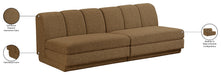 Meridian Furniture - Modari 80" Fabric Upholstered 2 Piece Armless Modular Sofa - 143Brown-S2B - GreatFurnitureDeal