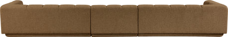Meridian Furniture - Modari 193.5" Fabric Upholstered 3 Piece Modular Sofa - 143Brown-S3A - GreatFurnitureDeal