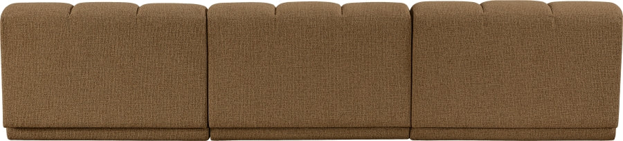 Meridian Furniture - Modari 120" Fabric Upholstered 3 Piece Armless Modular Sofa - 143Brown-S3B - GreatFurnitureDeal
