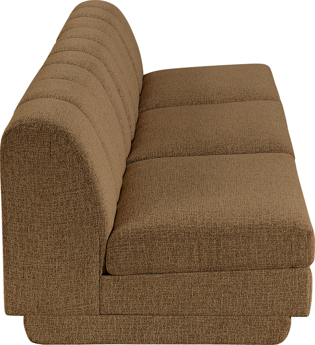 Meridian Furniture - Modari 120" Fabric Upholstered 3 Piece Armless Modular Sofa - 143Brown-S3B - GreatFurnitureDeal