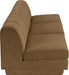 Meridian Furniture - Modari 120" Fabric Upholstered 3 Piece Armless Modular Sofa - 143Brown-S3B - GreatFurnitureDeal