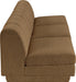 Meridian Furniture - Modari 120" Fabric Upholstered 3 Piece Armless Modular Sofa - 143Brown-S3B - GreatFurnitureDeal