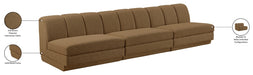 Meridian Furniture - Modari 120" Fabric Upholstered 3 Piece Armless Modular Sofa - 143Brown-S3B - GreatFurnitureDeal