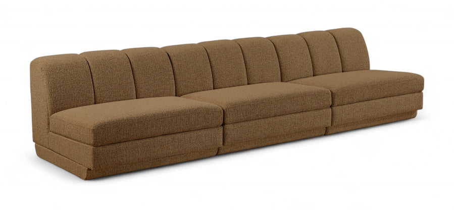Meridian Furniture - Modari 120" Fabric Upholstered 3 Piece Armless Modular Sofa - 143Brown-S3B - GreatFurnitureDeal
