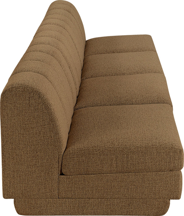Meridian Furniture - Modari 160" Fabric Upholstered 4 Piece Armless Modular Sofa - 143Brown-S4B - GreatFurnitureDeal