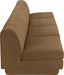 Meridian Furniture - Modari 160" Fabric Upholstered 4 Piece Armless Modular Sofa - 143Brown-S4B - GreatFurnitureDeal
