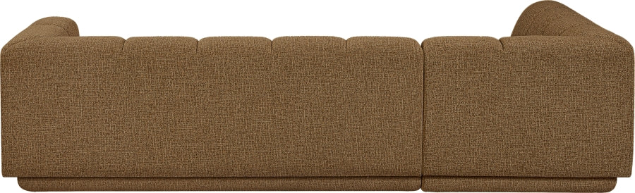 Meridian Furniture - Modari 114.25" Fabric Upholstered 2 Piece Modular Sectional - 1143Brown-Sec2A - GreatFurnitureDeal