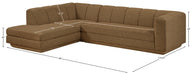 Meridian Furniture - Modari 114.25" Fabric Upholstered 2 Piece Modular Sectional - 1143Brown-Sec2A - GreatFurnitureDeal