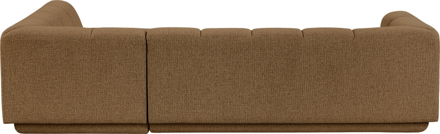 Meridian Furniture - Modari 114.25" Fabric Upholstered 2 Piece Modular Sectional - 143Brown-Sec2B - GreatFurnitureDeal