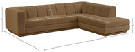 Meridian Furniture - Modari 114.25" Fabric Upholstered 2 Piece Modular Sectional - 143Brown-Sec2B - GreatFurnitureDeal