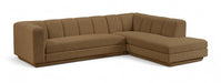 Meridian Furniture - Modari 114.25" Fabric Upholstered 2 Piece Modular Sectional - 143Brown-Sec2B - GreatFurnitureDeal