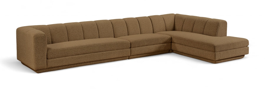 Meridian Furniture - Modari 154.25" Fabric Upholstered 3 Piece Modular Sectional - 143Brown-Sec3A - GreatFurnitureDeal