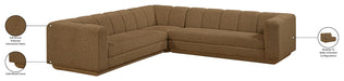 Meridian Furniture - Modari 114.25" Fabric Upholstered 3 Piece Modular Sectional - 143Brown-Sec3B - GreatFurnitureDeal