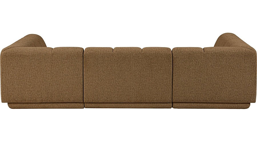 Meridian Furniture - Modari 115" Fabric Upholstered 3 Piece Modular Sectional - 143Brown-Sec3C - GreatFurnitureDeal