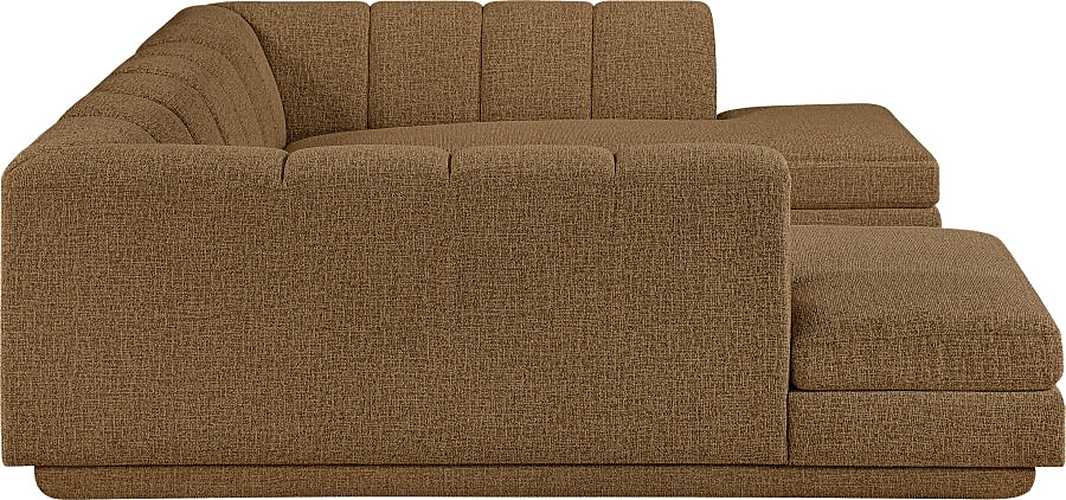 Meridian Furniture - Modari 115" Fabric Upholstered 3 Piece Modular Sectional - 143Brown-Sec3C - GreatFurnitureDeal