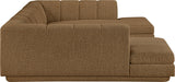 Meridian Furniture - Modari 115" Fabric Upholstered 3 Piece Modular Sectional - 143Brown-Sec3C - GreatFurnitureDeal