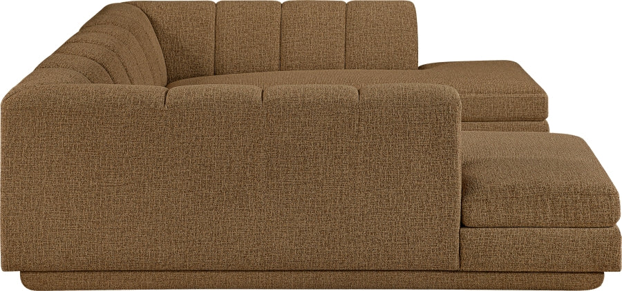 Meridian Furniture - Modari 115" Fabric Upholstered 3 Piece Modular Sectional - 143Brown-Sec3C - GreatFurnitureDeal