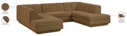 Meridian Furniture - Modari 115" Fabric Upholstered 3 Piece Modular Sectional - 143Brown-Sec3C - GreatFurnitureDeal