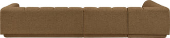 Meridian Furniture - Modari 154.25" Fabric Upholstered 3 Piece Modular Sectional - 143Brown-Sec3D - GreatFurnitureDeal