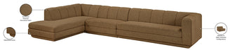 Meridian Furniture - Modari 154.25" Fabric Upholstered 3 Piece Modular Sectional - 143Brown-Sec3D - GreatFurnitureDeal