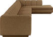 Meridian Furniture - Modari 194.25" Fabric Upholstered 4 Piece Modular Sectional - 143Brown-Sec4A - GreatFurnitureDeal