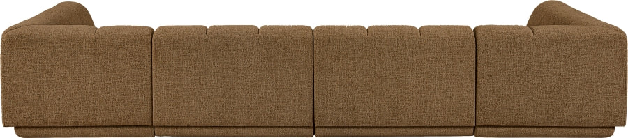 Meridian Furniture - Modari 155" Fabric Upholstered 4 Piece Modular Sectional - 143Brown-Sec4C - GreatFurnitureDeal