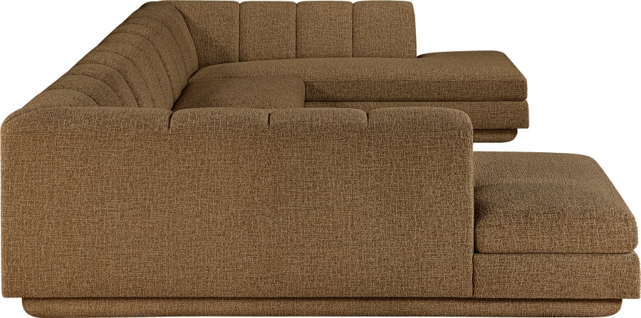 Meridian Furniture - Modari 155" Fabric Upholstered 4 Piece Modular Sectional - 143Brown-Sec4C - GreatFurnitureDeal