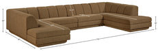 Meridian Furniture - Modari 155" Fabric Upholstered 4 Piece Modular Sectional - 143Brown-Sec4C - GreatFurnitureDeal