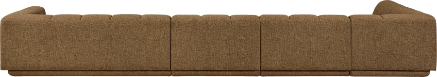 Meridian Furniture - Modari 194.25" Fabric Upholstered 4 Piece Modular Sectional - 143Brown-Sec4D - GreatFurnitureDeal