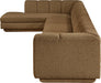 Meridian Furniture - Modari 194.25" Fabric Upholstered 4 Piece Modular Sectional - 143Brown-Sec4D - GreatFurnitureDeal