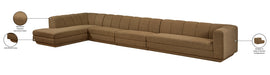 Meridian Furniture - Modari 194.25" Fabric Upholstered 4 Piece Modular Sectional - 143Brown-Sec4D - GreatFurnitureDeal