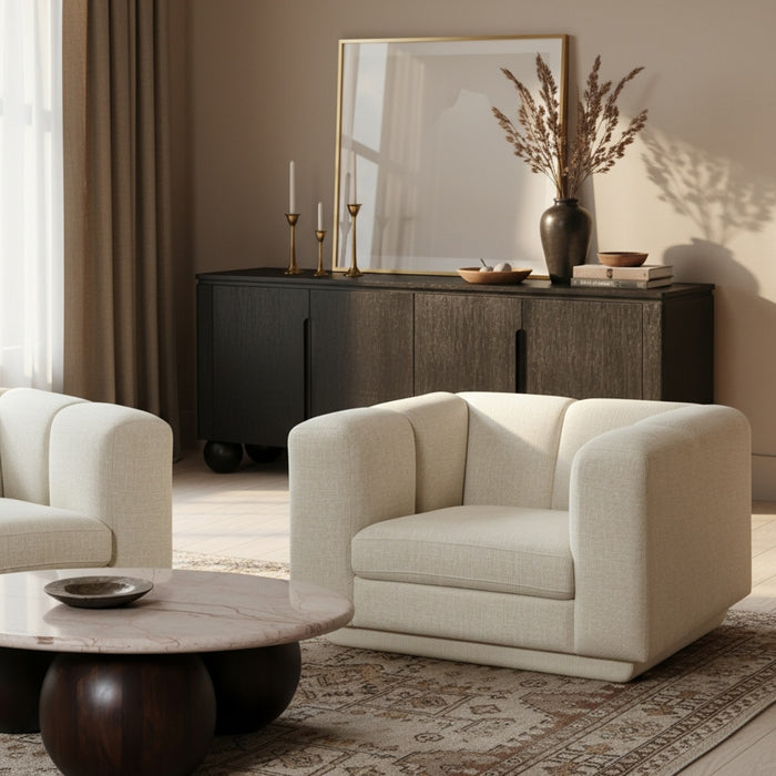 Meridian Furniture - Modari Fabric Upholstered Chair - 143Cream-C - GreatFurnitureDeal