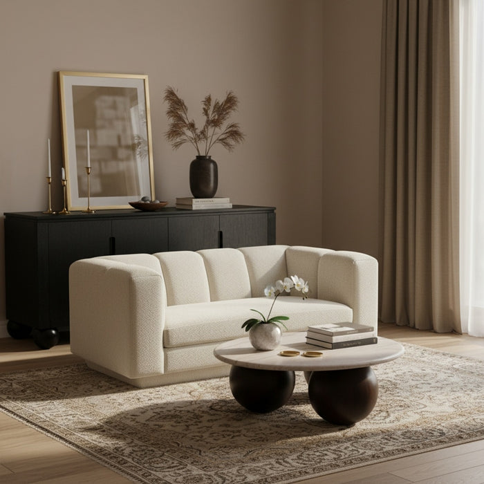 Meridian Furniture - Modari 70.25" Fabric Upholstered Loveseat - 143Cream-L - GreatFurnitureDeal