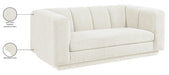 Meridian Furniture - Modari 70.25" Fabric Upholstered Loveseat - 143Cream-L - GreatFurnitureDeal