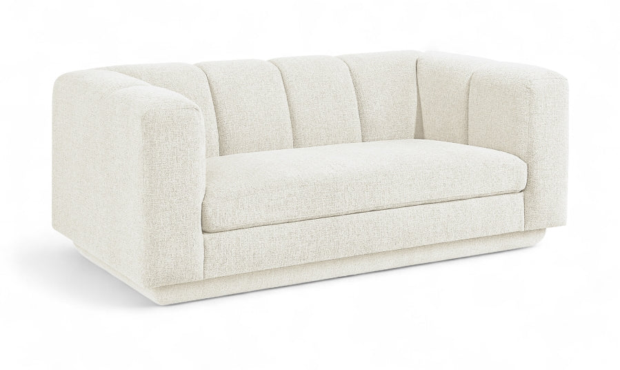 Meridian Furniture - Modari 70.25" Fabric Upholstered Loveseat - 143Cream-L - GreatFurnitureDeal