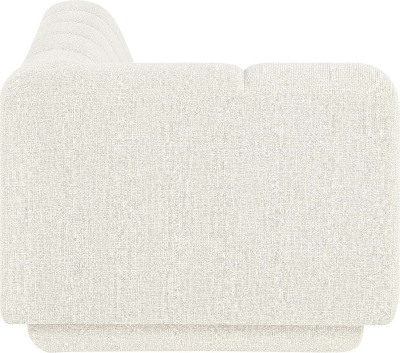 Meridian Furniture - Modari 76.75" Fabric Upholstered Sofa - 143Cream-LAS - GreatFurnitureDeal