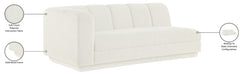 Meridian Furniture - Modari 76.75" Fabric Upholstered Sofa - 143Cream-LAS - GreatFurnitureDeal