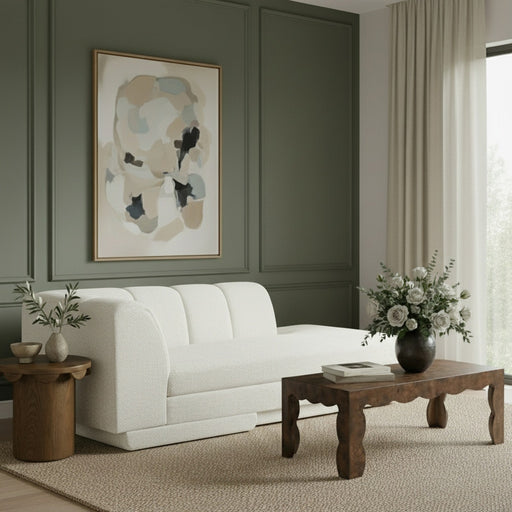 Meridian Furniture - Modari Fabric Upholstered Chaise Lounge - 143Cream-LC - GreatFurnitureDeal