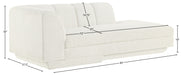 Meridian Furniture - Modari Fabric Upholstered Chaise Lounge - 143Cream-LC - GreatFurnitureDeal