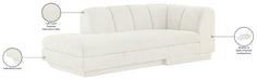 Meridian Furniture - Modari Fabric Upholstered Chaise Lounge - 143Cream-RC - GreatFurnitureDeal