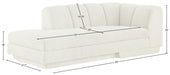 Meridian Furniture - Modari Fabric Upholstered Chaise Lounge - 143Cream-RC - GreatFurnitureDeal