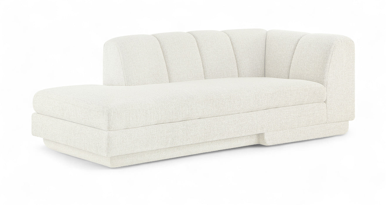 Meridian Furniture - Modari Fabric Upholstered Chaise Lounge - 143Cream-RC - GreatFurnitureDeal
