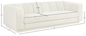 Meridian Furniture - Modari 95" Fabric Upholstered Sofa - 143Cream-S - GreatFurnitureDeal