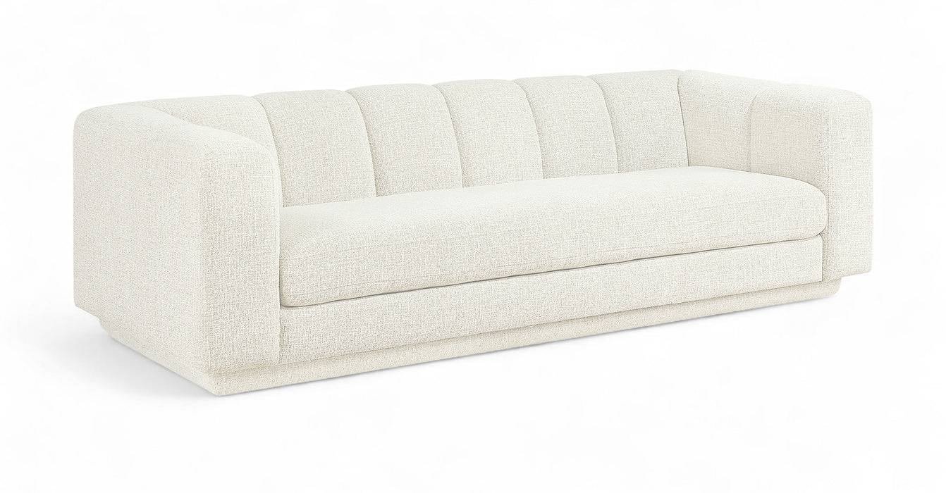 Meridian Furniture - Modari 95" Fabric Upholstered Sofa - 143Cream-S - GreatFurnitureDeal