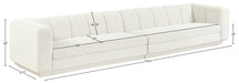 Meridian Furniture - Modari 153.5" Fabric Upholstered 2 Piece Modular Sofa - 143Cream-S2A - GreatFurnitureDeal