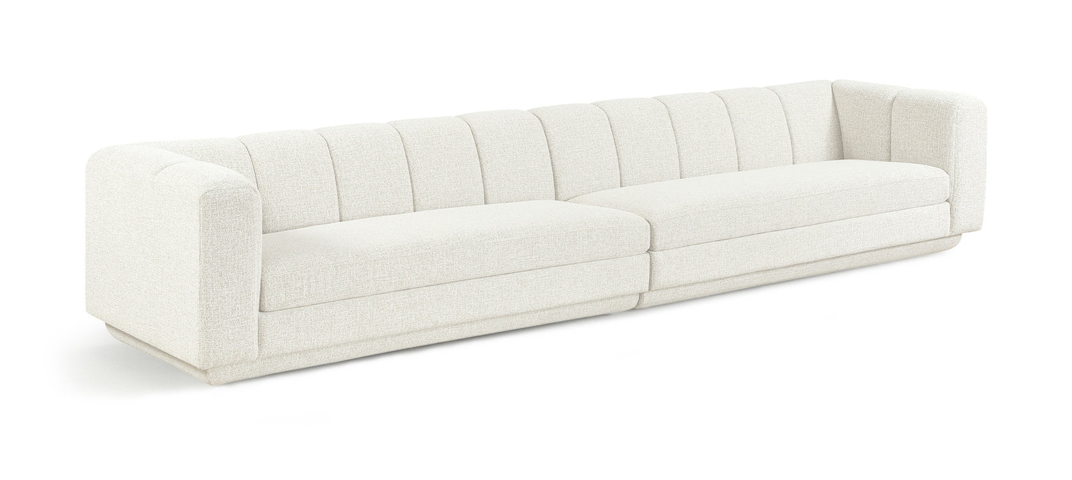 Meridian Furniture - Modari 153.5" Fabric Upholstered 2 Piece Modular Sofa - 143Cream-S2A - GreatFurnitureDeal
